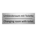 Umkleideraum mit Toilette - Changing room with toilet