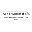 Ab hier Maskenpflicht - Mask Required Beyond This Point /.../