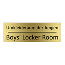 Umkleideraum der Jungen - Boys' Locker Room