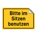 Bitte im Sitzen benutzen