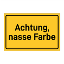 Achtung, nasse Farbe