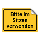Bitte im Sitzen verwenden