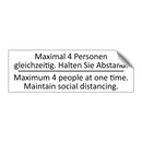 Maximal 4 Personen gleichzeitig. /.../ - Maximum 4 people at one time. /.../