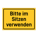 Bitte im Sitzen verwenden