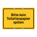 Bitte kein Toilettenpapier spülen