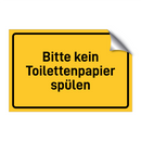 Bitte kein Toilettenpapier spülen