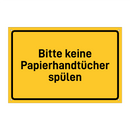 Bitte keine Papierhandtücher spülen
