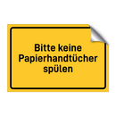 Bitte keine Papierhandtücher spülen