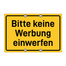 Bitte keine Werbung einwerfen