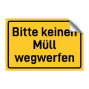 Bitte keinen Müll wegwerfen