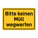 Bitte keinen Müll wegwerfen