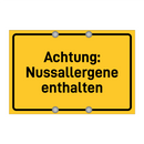 Achtung: Nussallergene enthalten
