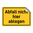 Abfall nicht hier ablegen