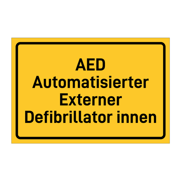 AED Automatisierter Externer Defibrillator innen