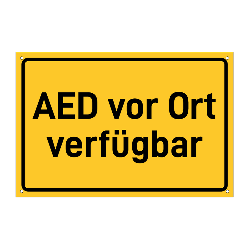 AED vor Ort verfügbar