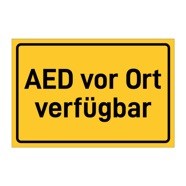 AED vor Ort verfügbar