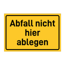 Abfall nicht hier ablegen