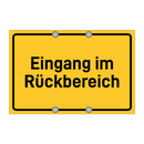 Eingang im Rückbereich & Eingang im Rückbereich & Eingang im Rückbereich