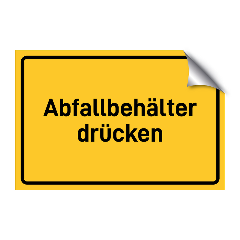 Abfallbehälter drücken