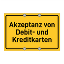 Akzeptanz von Debit- und Kreditkarten