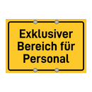 Exklusiver Bereich für Personal & Exklusiver Bereich für Personal