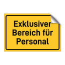 Exklusiver Bereich für Personal & Exklusiver Bereich für Personal