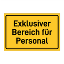 Exklusiver Bereich für Personal & Exklusiver Bereich für Personal