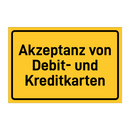 Akzeptanz von Debit- und Kreditkarten