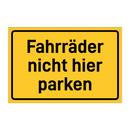 Fahrräder nicht hier parken & Fahrräder nicht hier parken & Fahrräder nicht hier parken
