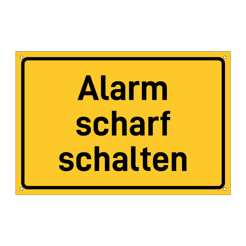 Alarm scharf schalten