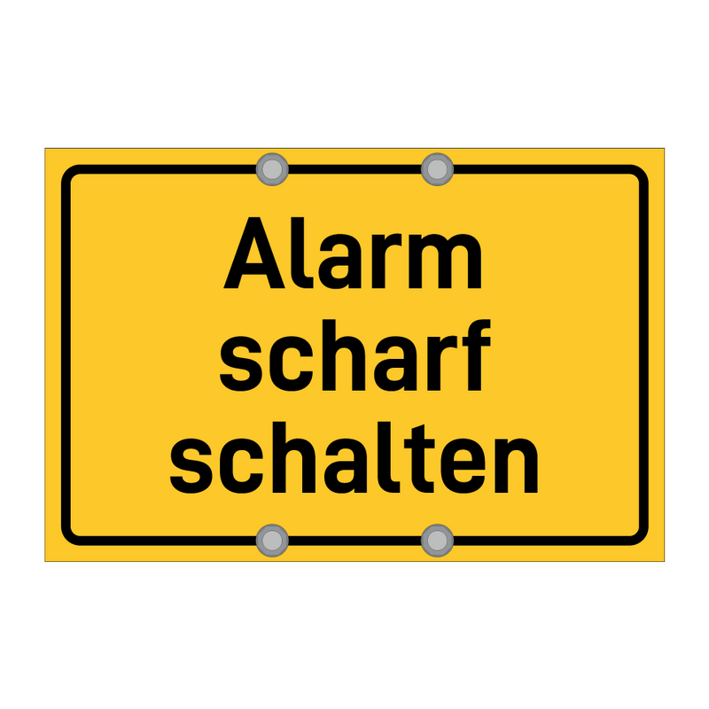 Alarm scharf schalten