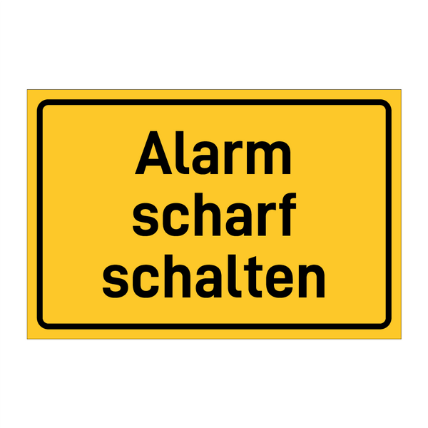 Alarm scharf schalten