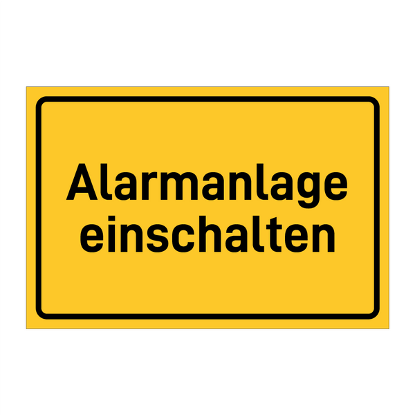Alarmanlage einschalten
