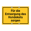Für die Entsorgung des Hundekots sorgen & Für die Entsorgung des Hundekots sorgen