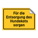 Für die Entsorgung des Hundekots sorgen & Für die Entsorgung des Hundekots sorgen