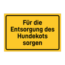 Für die Entsorgung des Hundekots sorgen & Für die Entsorgung des Hundekots sorgen