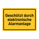 Geschützt durch elektronische Alarmanlage & Geschützt durch elektronische Alarmanlage