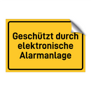 Geschützt durch elektronische Alarmanlage & Geschützt durch elektronische Alarmanlage