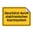 Geschützt durch elektronisches Alarmsystem & Geschützt durch elektronisches Alarmsystem