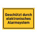 Geschützt durch elektronisches Alarmsystem & Geschützt durch elektronisches Alarmsystem