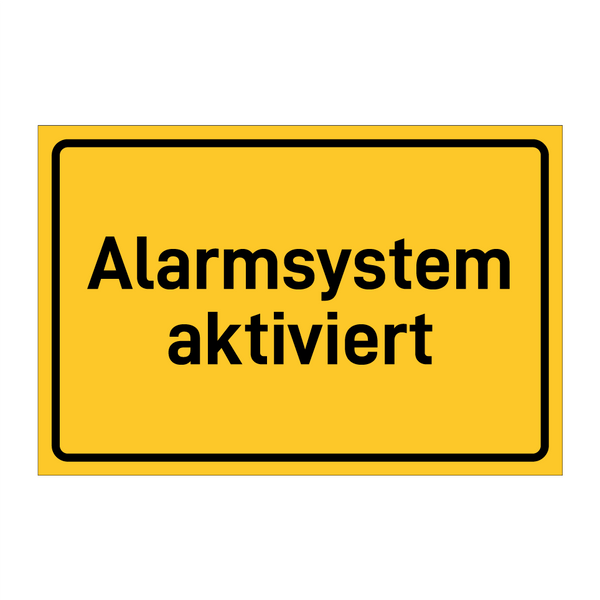 Alarmsystem aktiviert