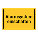 Alarmsystem einschalten