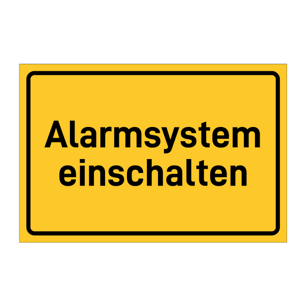 Alarmsystem einschalten