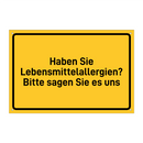 Haben Sie Lebensmittelallergien? Bitte sagen Sie es uns