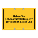 Haben Sie Lebensmittelallergien? Bitte sagen Sie es uns