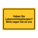 Haben Sie Lebensmittelallergien? Bitte sagen Sie es uns