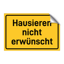 Hausieren nicht erwünscht & Hausieren nicht erwünscht & Hausieren nicht erwünscht