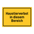 Haustierverbot in diesem Bereich & Haustierverbot in diesem Bereich
