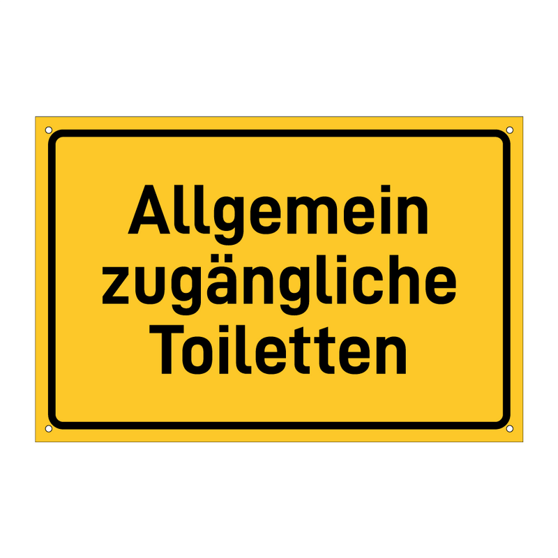 Allgemein zugängliche Toiletten