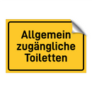 Allgemein zugängliche Toiletten